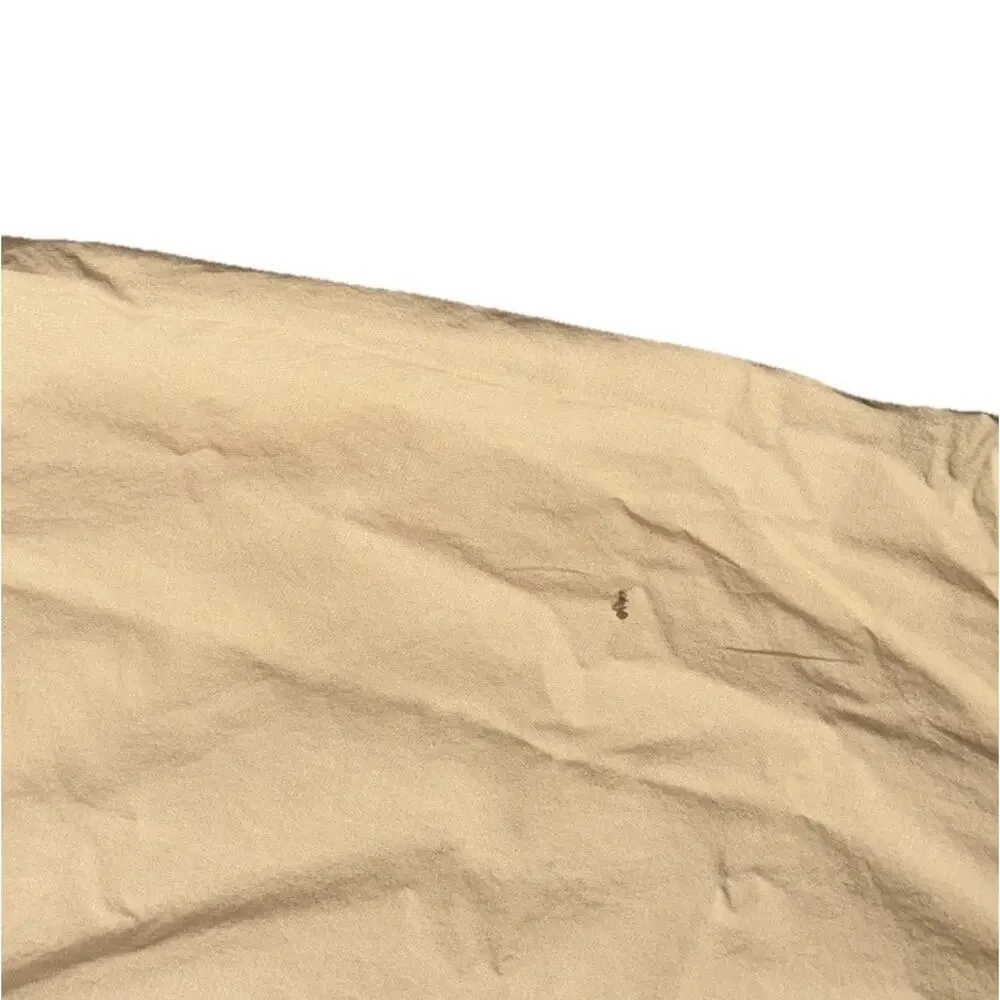 Vintage Rare Pottery Barn Linen Duvet Cover Tan Reversible Heavy Thick 2008